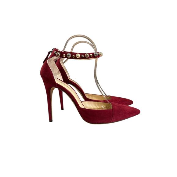 Alexandre Birman Womens Beaded Ankle Strap Stiletto Heels Pumps Size 40 Cocktail - Picture 1 of 13